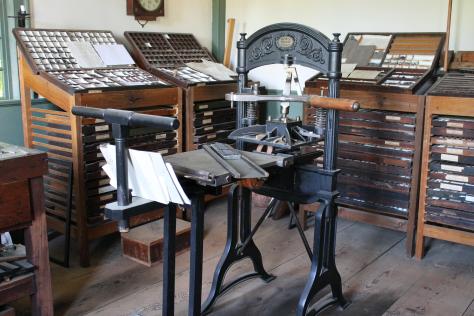 Old printing press.